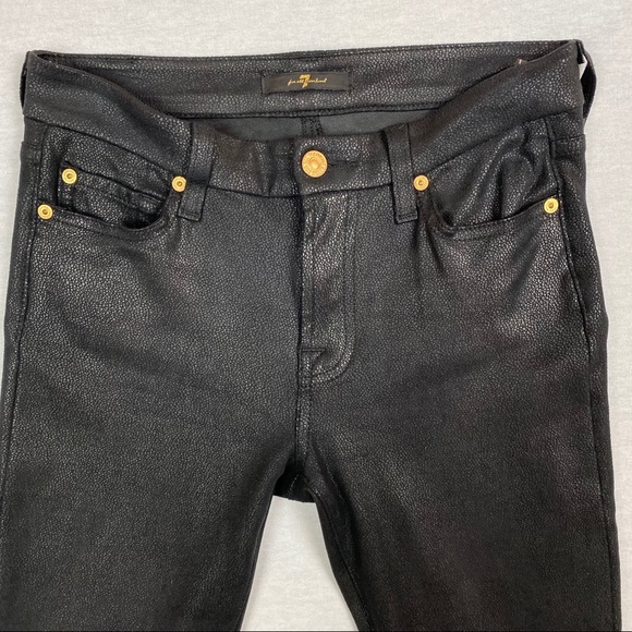 7 For All Mankind Snakeskin Print Skinny Jeans - Picture 6 of 12